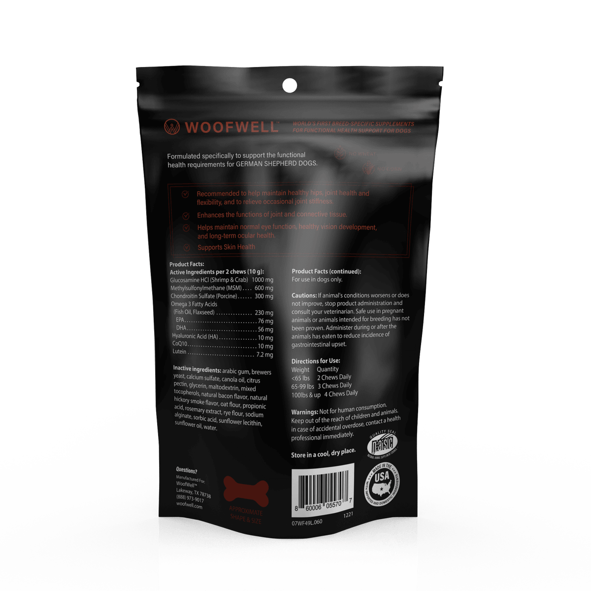 WoofWell® GERMAN SHEPHERD Health Support Supplement