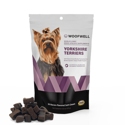 package of Yorkshire Terrier Supplements- WoofWell Breed-Specific Health Supplements for dogs