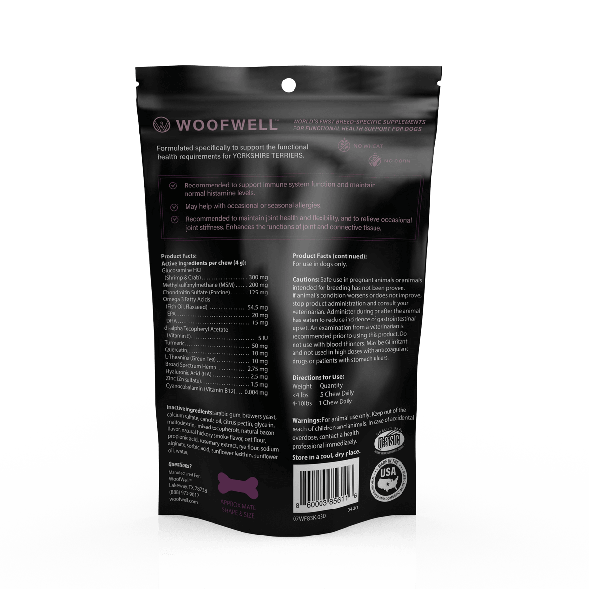 WoofWell® YORKSHIRE TERRIER Health Support Supplement